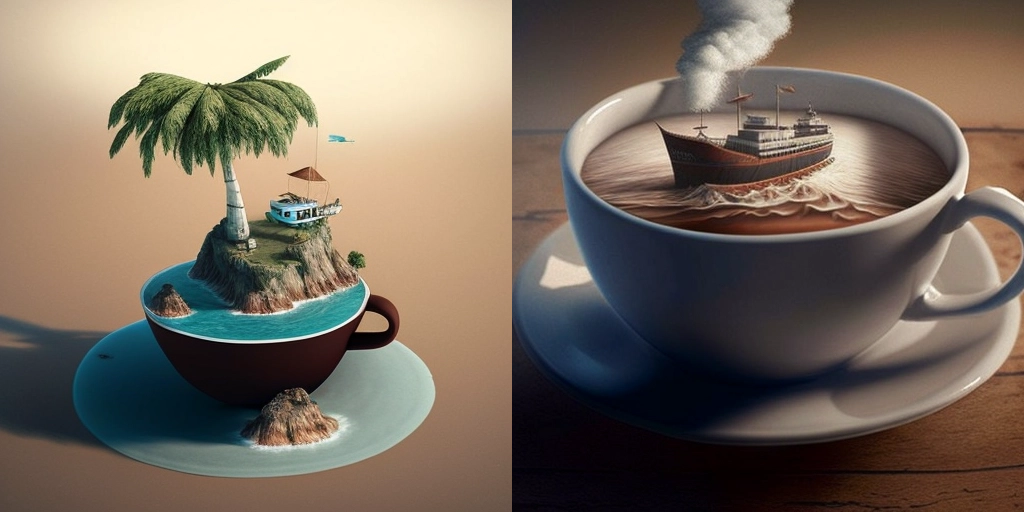 Egy sziget egy csésze kávéban, egy hajó egy csésze kávéban