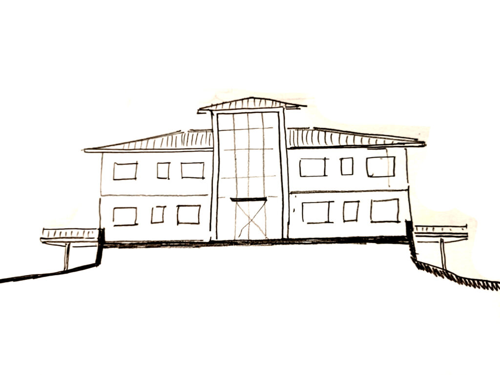 Egy képzeletbeli ház előnézeti képe - Ceruzarajz
