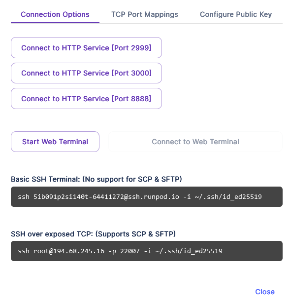 A SUPIR-t a Connect to HTTP Services Port 3000-ra kattinva indíthatjuk