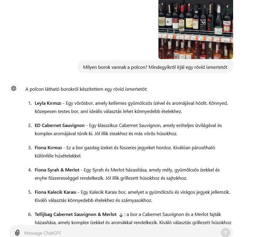 ChatGPT borok listája rövid ismertetővel