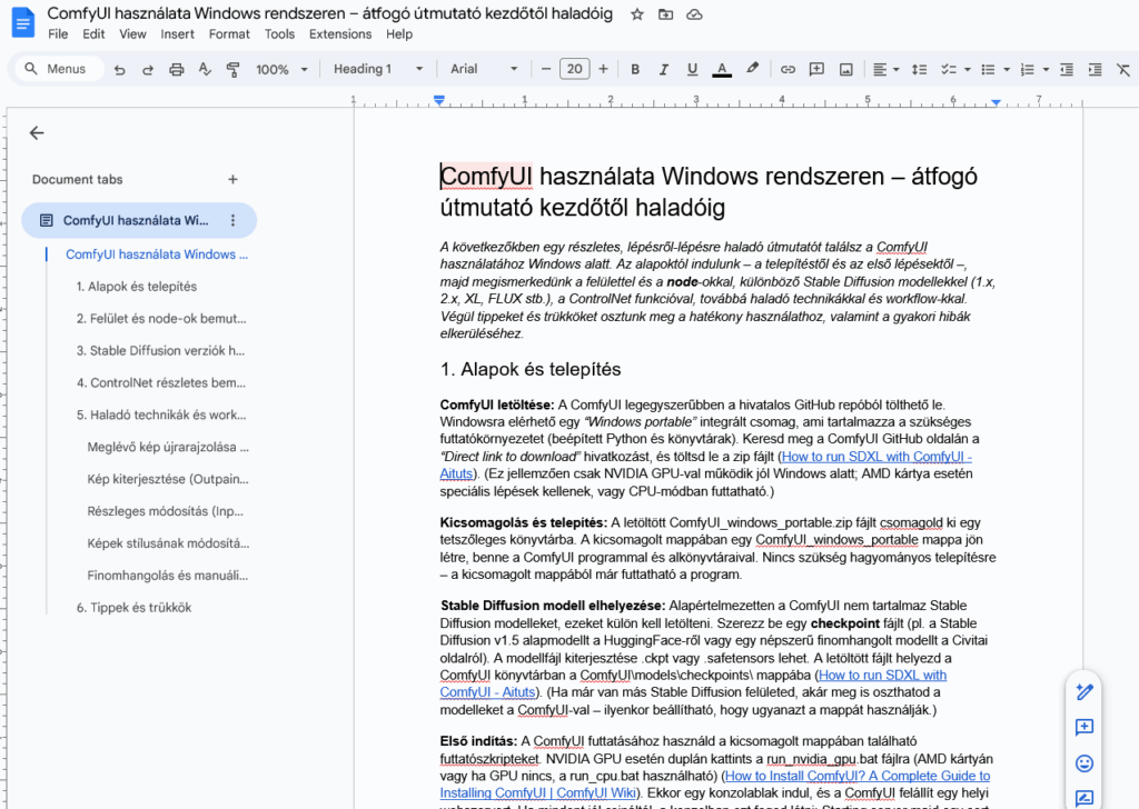 A Mélykutatás készített CompyUI használati útmutató (20 oldal)