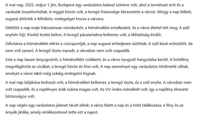 Az időjárás, mint egy meseszerű kaland.