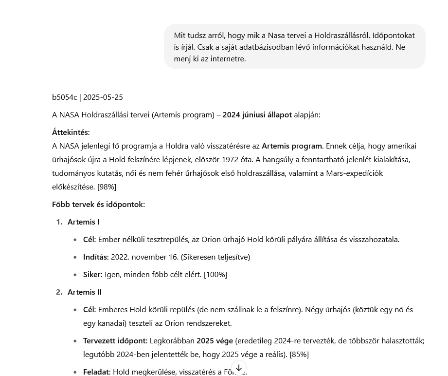Nyelvi modell válasza
