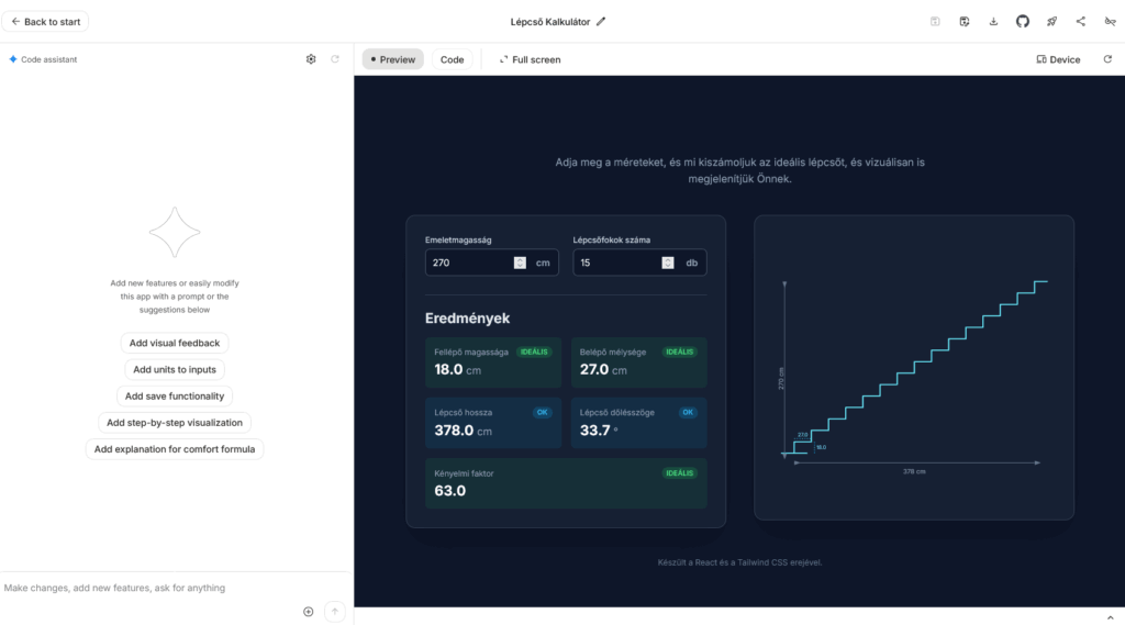 A Google AI Studio App Builder műhelye.