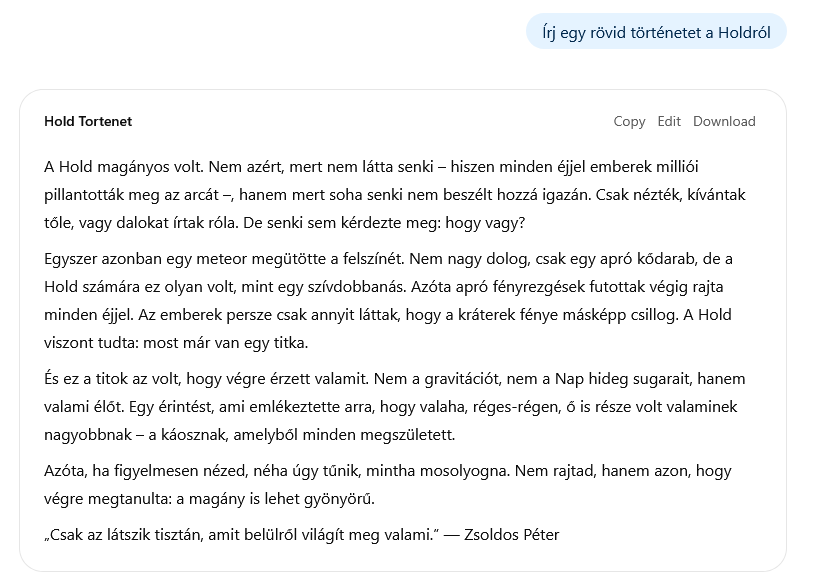 Canvas mód a ChatGPT-ben