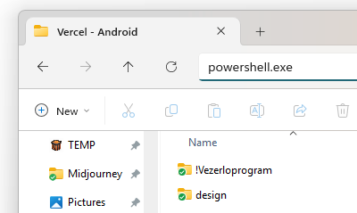 A Powershell indítása. Ne maradjon ki a .exe!