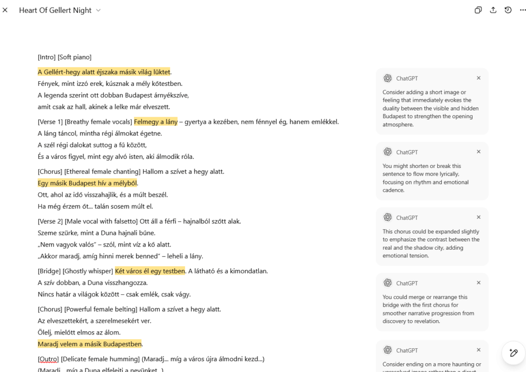 Dalszöveg készítés a Canvas-ban