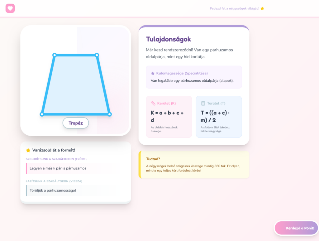 Négyszögek és pónik.
Nem, pónik mégsincsenek...